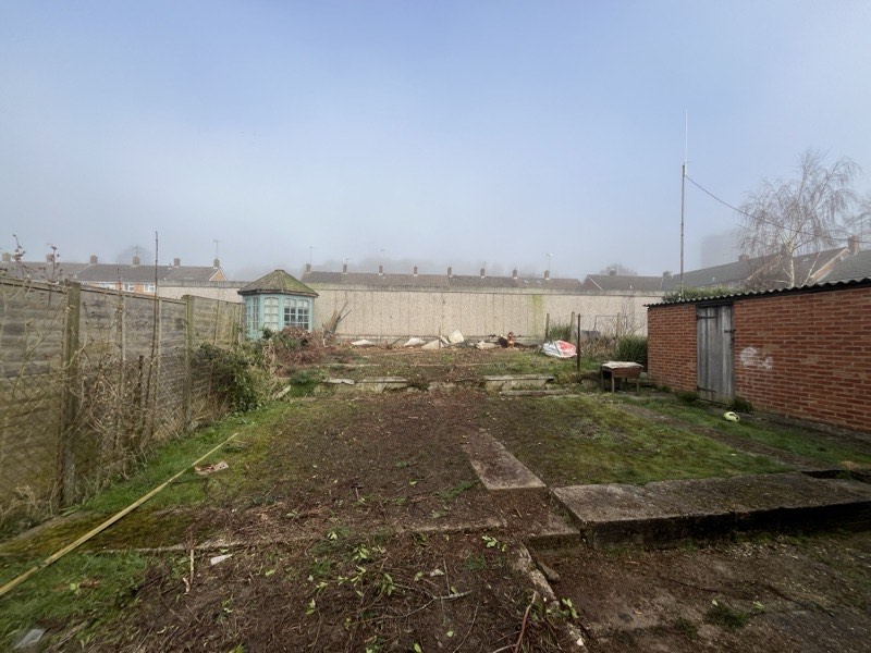 Cleared garden site